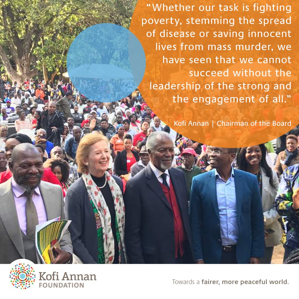 Whether our task is fighting #poverty, stemming the spread of #disease or saving innocent lives from mass murder, we have seen that we cannot succeed without the #leadership of the strong and the engagement of all.