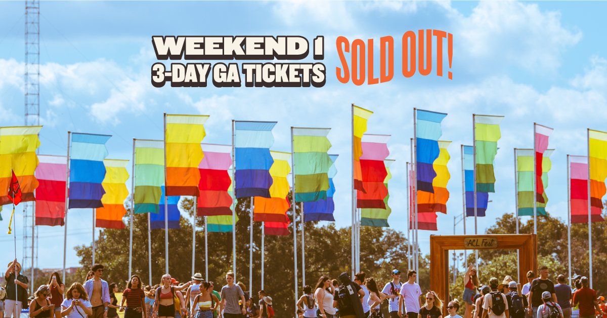 aclfestival's tweet image. 3-Day Tickets for Weekend 1 of #ACLFest are officially SOLD OUT. Look for the Lineup by Day at 10am on Wednesday and grab your 1-Day Tickets this Wednesday at noon. bit.ly/2Ak4GfI
