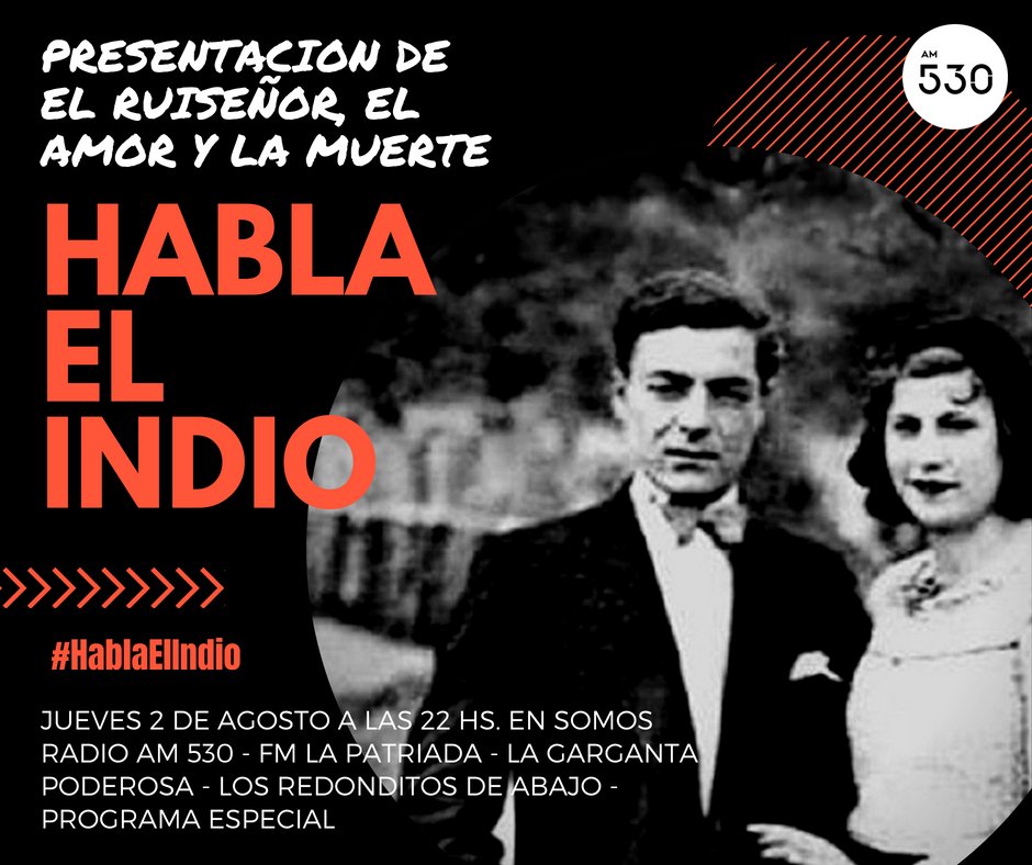 Este Jueves a las 22hs en Redonditos de Abajo y en simultáneo en <a href="/somosradioam530/">Somos Radio AM 530</a> <a href="/FMLaPatriada/">FM La Patriada</a> <a href="/gargantapodero/">La Garganta Poderosa</a> #IndioHabla