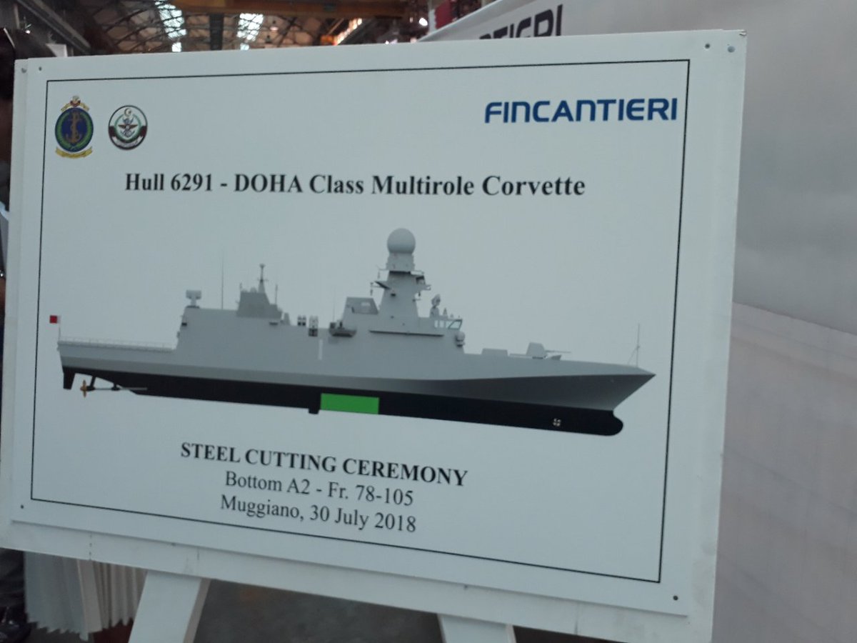 Rid On Twitter Https T Co Etoks0qsnm Fincantieri Starts The Construction Of First Doha Class Corvette For Qatari Navy Miltech1 Guidoolimpio Fcoticchia D Mitch Navaltoday Https T Co F8nimx5l6g