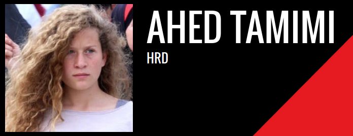 FrontLineHRD's tweet image. #Israel / #OPT Front Line Defenders welcomes the release from prison of Palestinian human rights defenders Ahed Tamimi and Nariman Tamimi on 29 July, after having each served eight-month prison sentences. frontlinedefenders.org/en/case/israel…