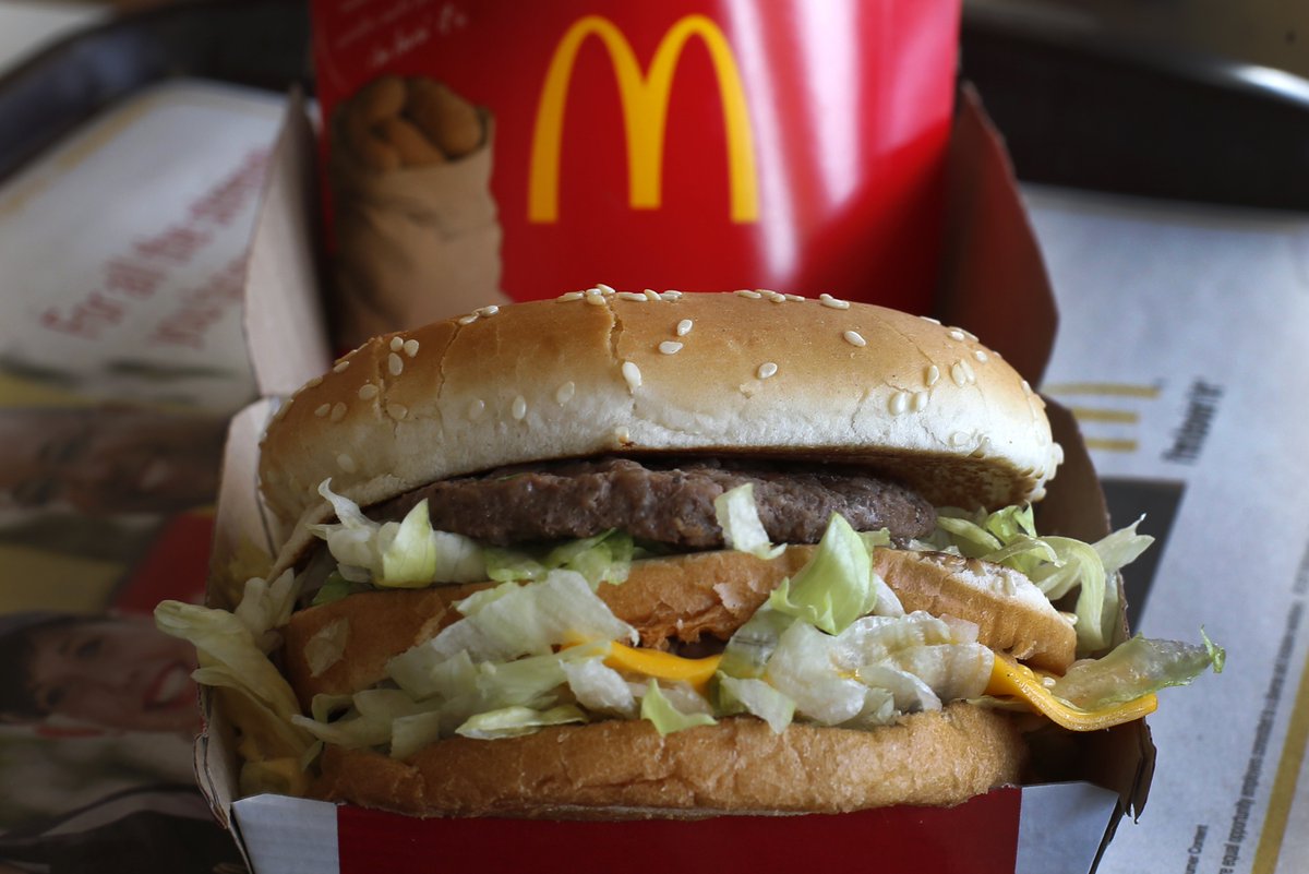 ABC7's tweet photo. New McDonald's #MacCoin is redeemable for free Big Mac as iconic burger turns 50 https://t.co/JPI4wfZytS https://t.co/5ji2dQ2XXY