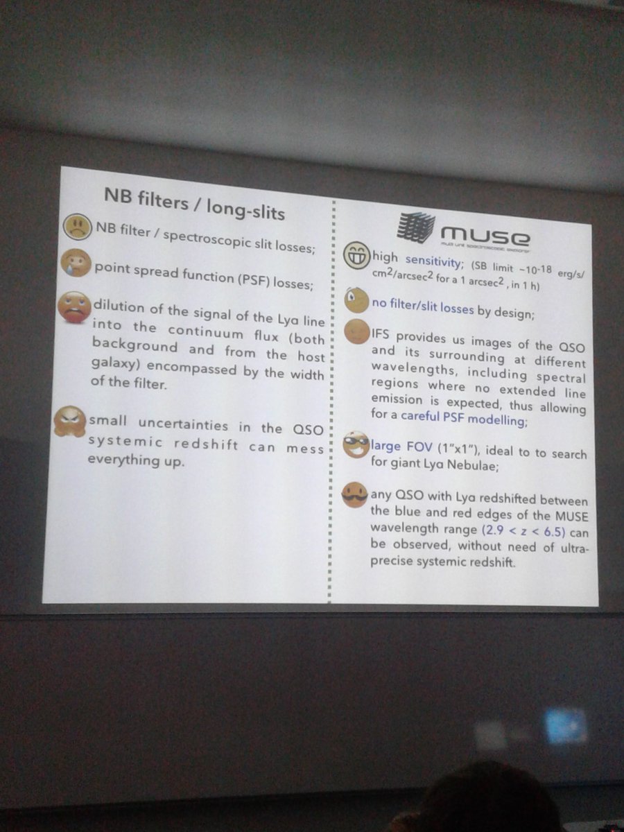 Observing cold gas surrounding AGN hosts with emojis... I mean with MUSE
Michele Ginolfi  #AGNSpecial18