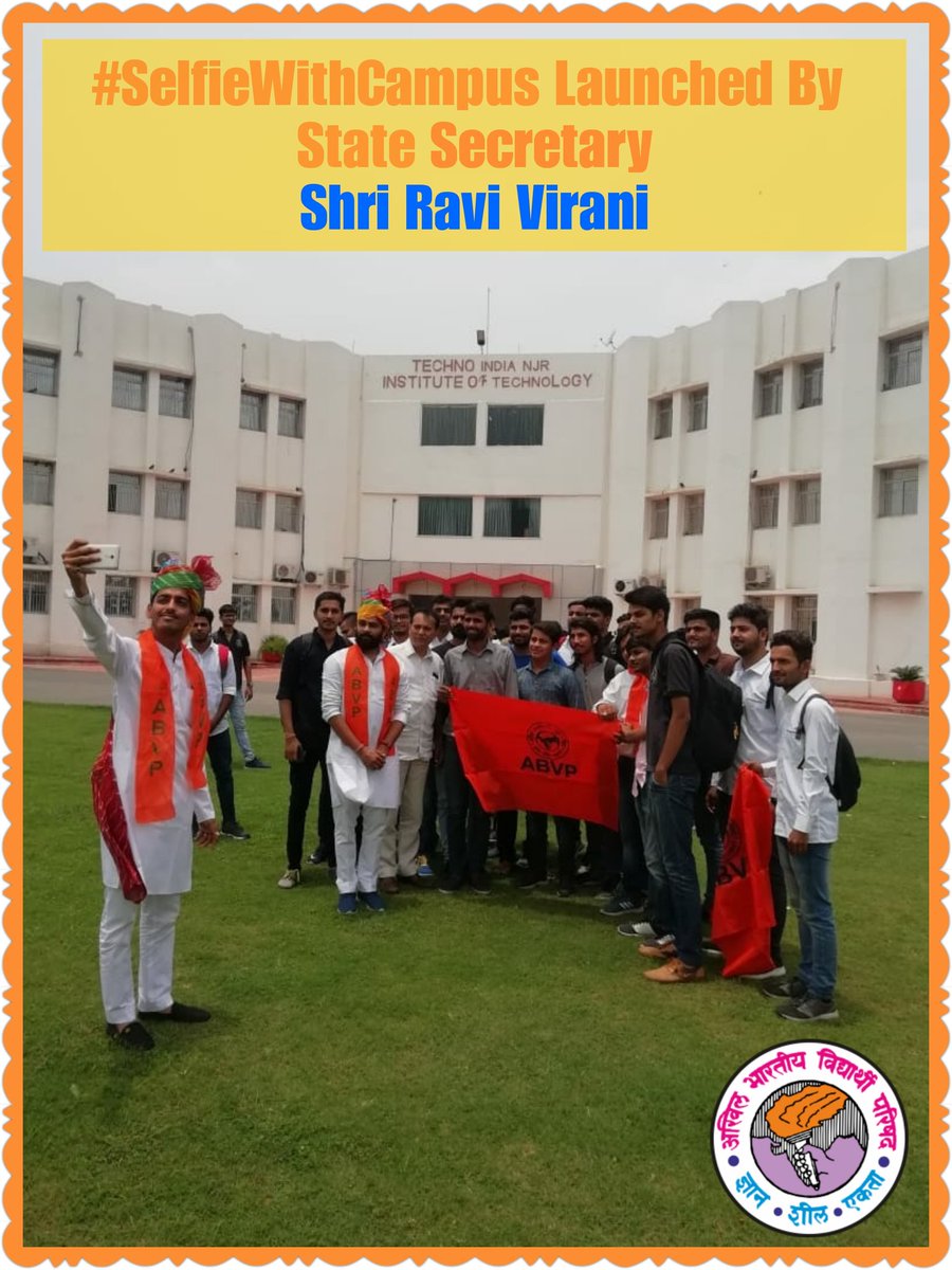 abvpchittor's tweet photo. #selfiewithcampus launch
#ABVP #udaipur
#TINIT COLLEGE
@SelfieWCampus @ABVPRaj @shriniwas_hr @ravivirani47 @rajeshgurjar89 https://t.co/8jsVmD5yKj