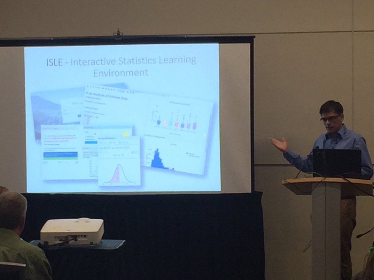 CMU_StatDS's tweet image. Philipp Burckhardt @burckhap talking about @CMU_Stats ISLE - Interactive Statistics Learning Environment at #JSM2018 #javascriptwizard #scienceofdatascience