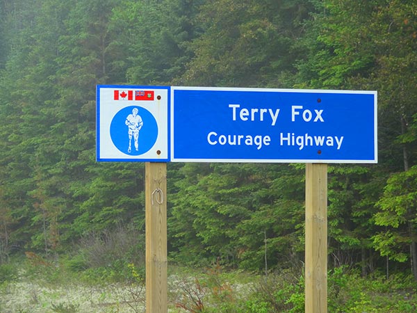 July 30, 1981 – The 83km section of the Trans-Canada Highway, between Thunder Bay and Nipigon, is re-named Terry Fox Courage Highway.