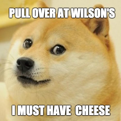 Wilsonscheese's tweet photo. Stop in and see us this week! We've got your favorite, original Pinconning cheese, new spreads, and more! Check out the stuff for pets, too! #upnorth #michigansoldest #cheeseshoppe https://t.co/bXrNFJ1NTK
