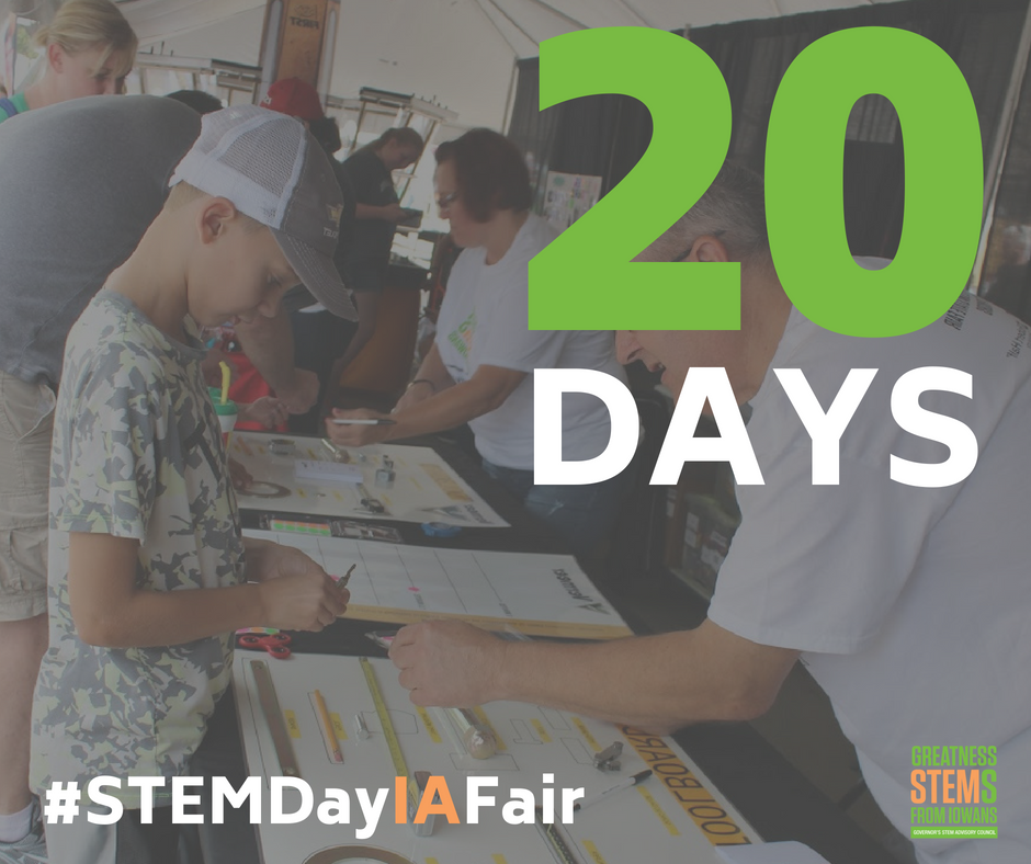 CONTEST -- #STEMDayIAFair is only 20 days away! We’re so excited, we’re giving away 2 tickets for the Florida Georgia Line concert that evening. To win, comment a gif below and retweet this tweet. You MUST be following us to win. Winners will be announced Fri., Aug. 3 on our page