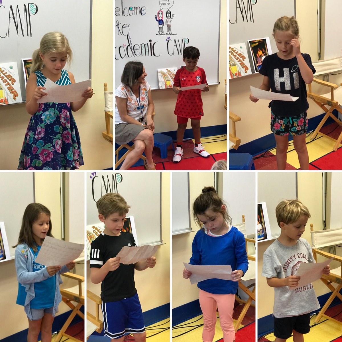 trinityatlcamp's tweet image. Writers share their small moments! We loved hearing about football games, Chuck E Ceese reunions, horse camp, and more! #trinitylearns