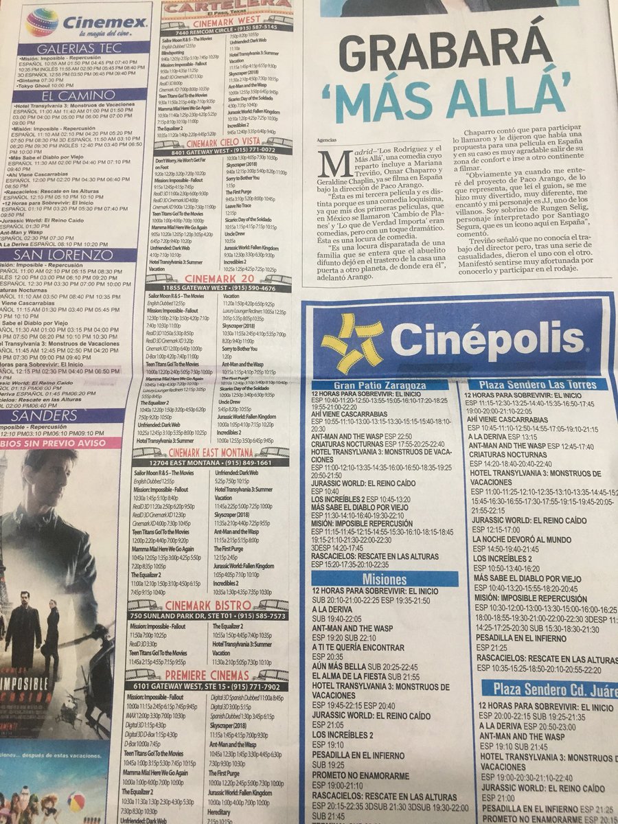 alexnr99's tweet photo. Se acuerdan cuando veíamos en el periodico la cartelera del cine??? Me siento viejo 😔 https://t.co/J5VkYWp6ul