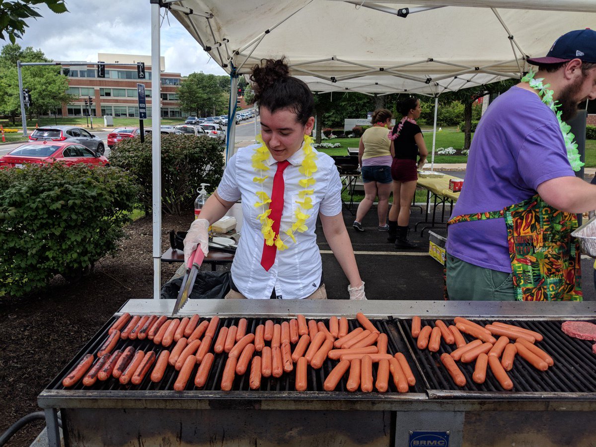 WBGamesBoston's tweet photo. Our team held a great #BBQ last week with a fun #summer theme, and the food was delicious! Thanks to everyone who volunteered their time! https://t.co/MCrbwDuqrZ