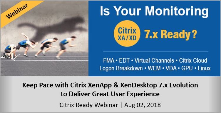 eGInnovations's tweet image. Is your monitoring solution #Citrix #XenApp &amp;amp; #XenDesktop 7.x Ready? Attend this #CitrixReady webinar and learn what it takes to build a robust monitoring strategy customized for your 7.x environment: register.gotowebinar.com/register/52289…