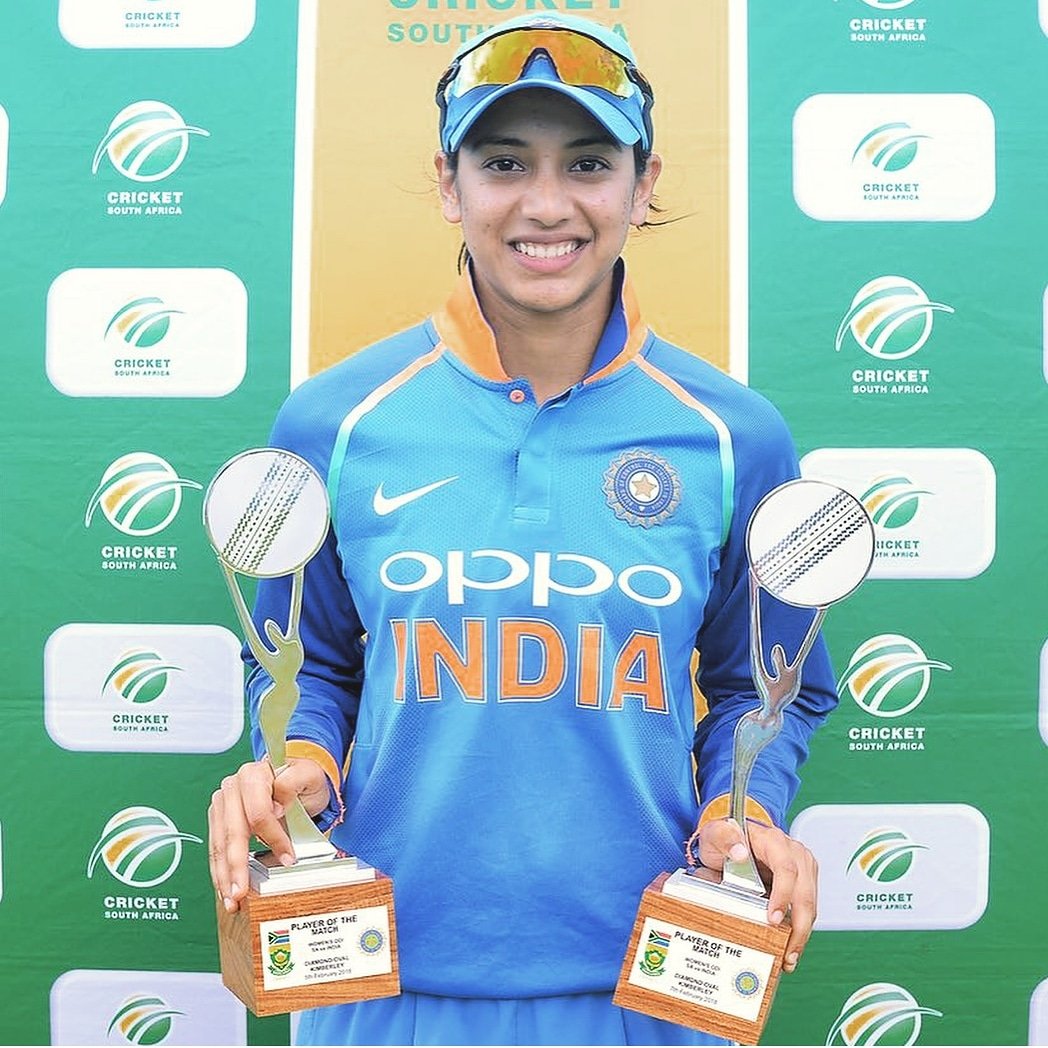 India's daughter and  cricketer Smriti Mandhana registered her name in cricket record books by becoming the joint fastest to a half-century in women T20s. 

#indiasdaughters #mydaughter
#mypride #indiacricket
#cricket #circleofcricket #englandcricket #cricketrecords #fastestfifty