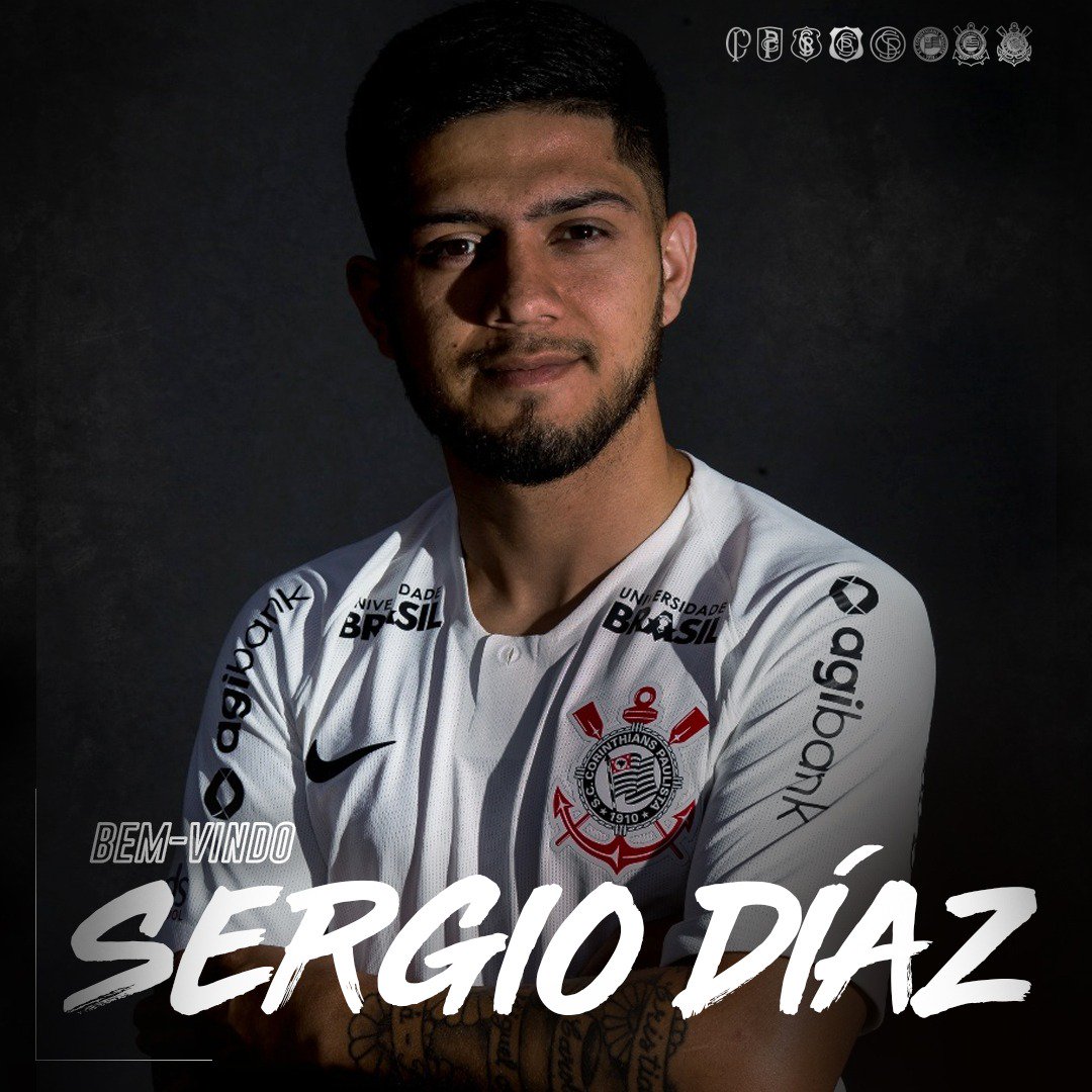 Corinthians's tweet image. Confirmado: Sergio Diaz é o mais novo jogador do Corinthians. O paraguaio assinou contrato com o Timão até dezembro de 2019! 

#BemVindoSergioDiaz #VaiCorinthians