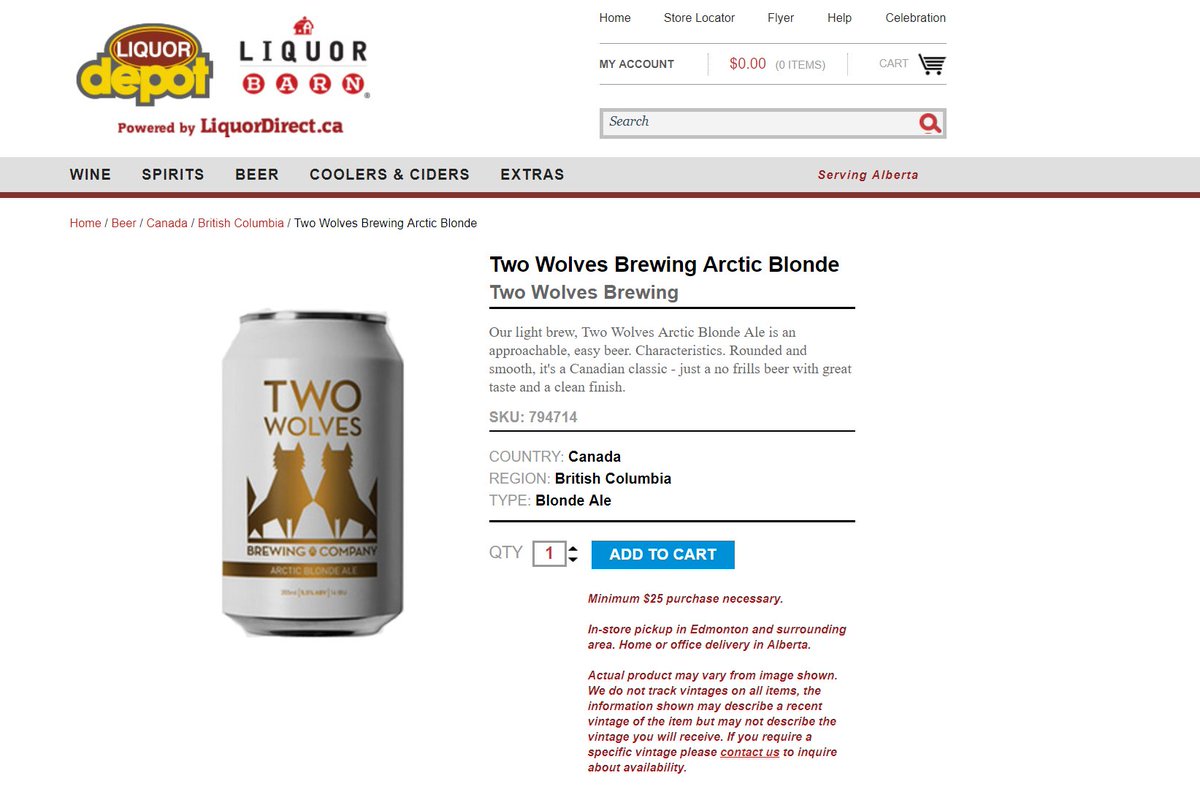 twowolvesbeer's tweet image. Two Wolves is Available at all Liquor Depot's and Liquor Barn's in Alberta, and is available for *home and office delivery! *excluding Edmonton #twowolvesbeer #liquorbarn #liquordepot #liquordirecthttp://www.liquordirect.ca/Two-Wolves-Brewing-Arctic-Blonde-P21074.aspx