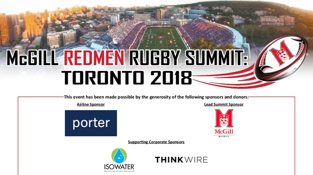 Great event to be a part of with <a href="/McGillAlumni/">McGill Alumni</a> <a href="/McGillAthletics/">McGill Athletics</a> <a href="/porterairlines/">Porter Airlines</a> &amp; <a href="/Isowater/">Isowater Corporation</a>