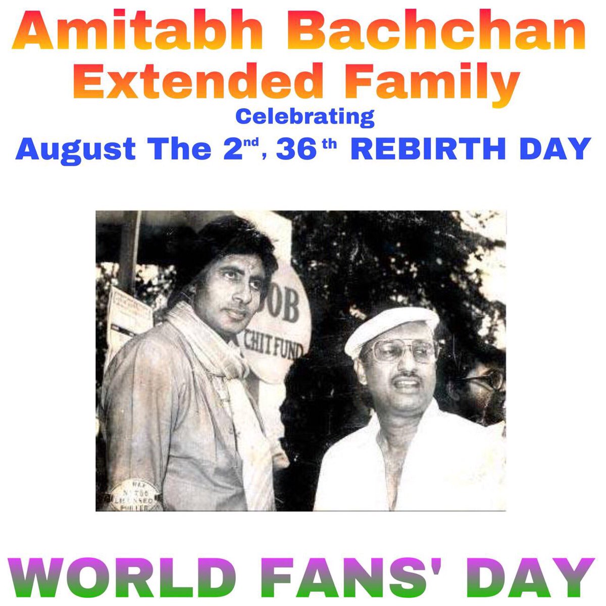 ashokmistry4545's tweet photo. #AmitabhBachchanExtendedFamily 
Celebrating, August the, 2nd.. 36th REBIRTH DAY of Our Inspiration .. The Legend on The Planet.. @SrBachchan Sir 

3 Days To #WorldFansDay https://t.co/biFzYiTdiN