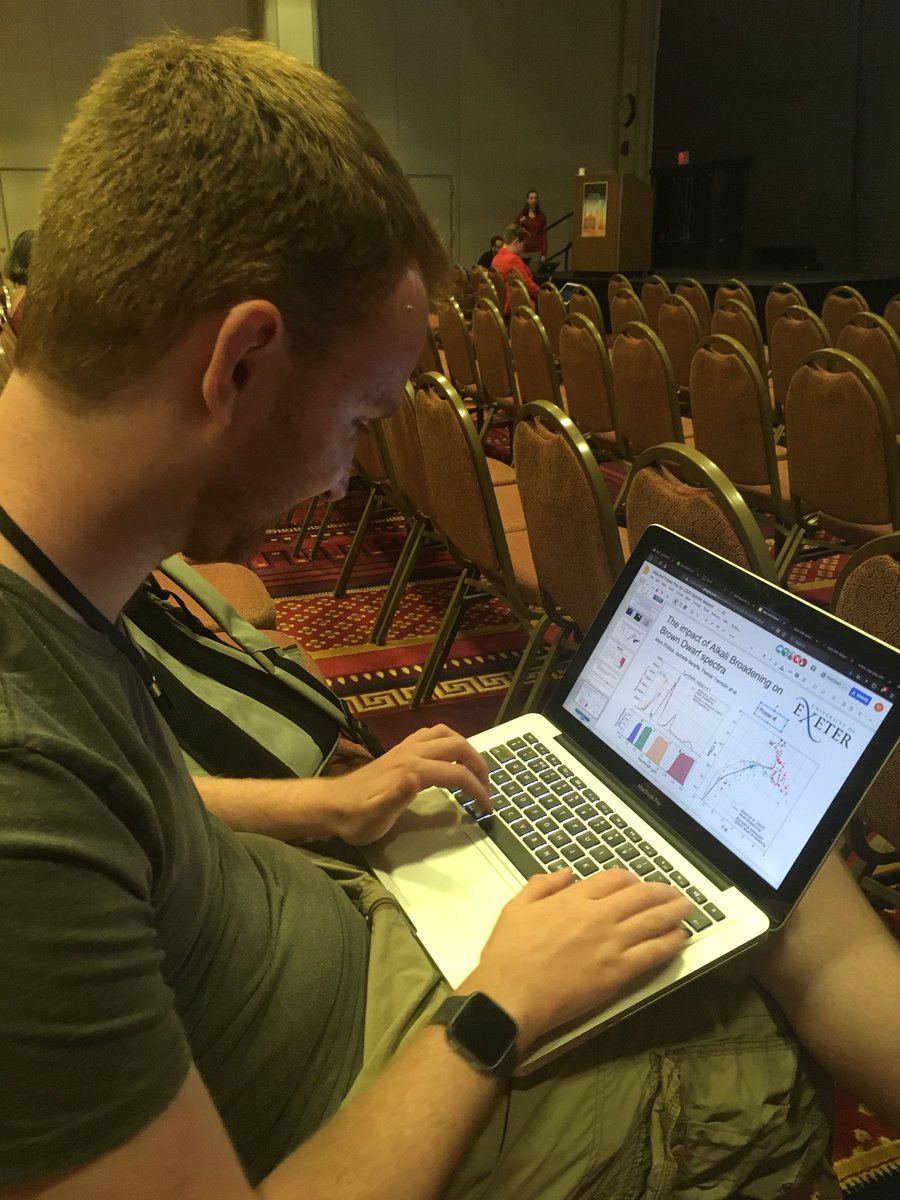 physicsG27's tweet photo. G27’s @AstroMarkyMark working on his pop up poster session slide! #coolstars20 #howDoesPowerpointWork #classicMark https://t.co/EuNcAWo028