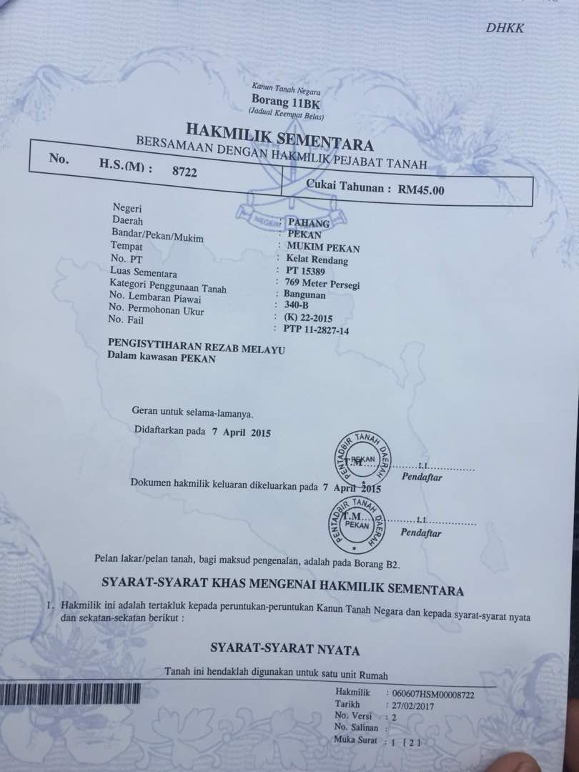 Contoh Surat Rasmi Kerajaan Rayuan Lanjutkan Tempoh Ambil Geran Tanah