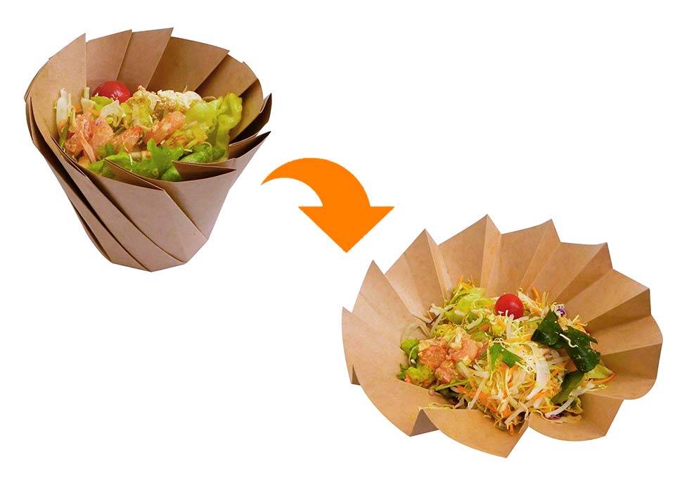 閉じてるとカップだけど 開くとお皿になるグッズがめちゃくちゃ使える 見た目もいいし染みないし オーブンにも使えるらしい Togetter