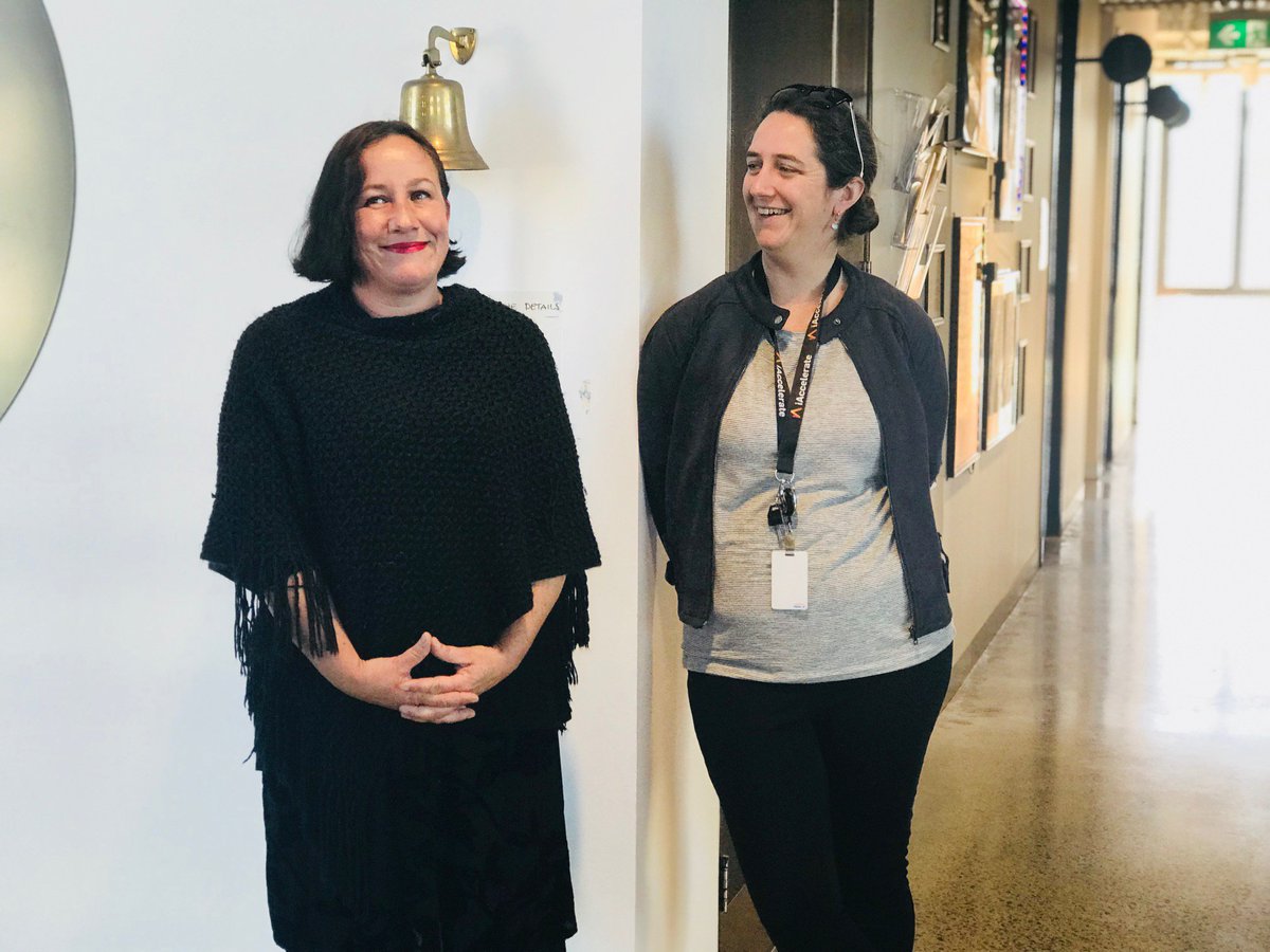 iaccelerate's tweet photo. Bell ringing at iAccelerate! Huge news for iAccelerate residents #Exsitu. They started their iA journey as intrapreneurs from @IRTgroup and yesterday announced they will spin out as their own company - with IRT's support as a minority shareholder. Well down Rebecca &amp; April! https://t.co/do8QpD3bFk