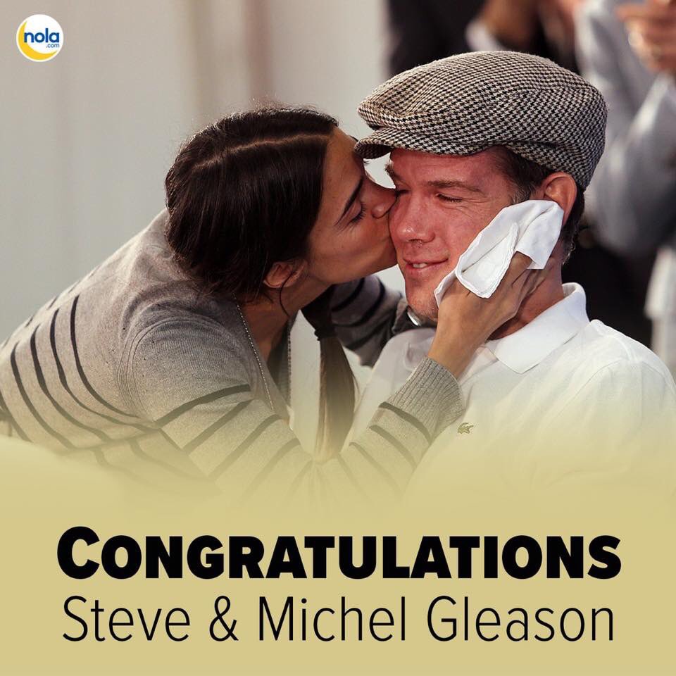 NOLAnews's tweet image. Former #NewOrleansSaints player #SteveGleason and his wife Michel are expecting their second child, a baby girl, in October! #TeamGleason