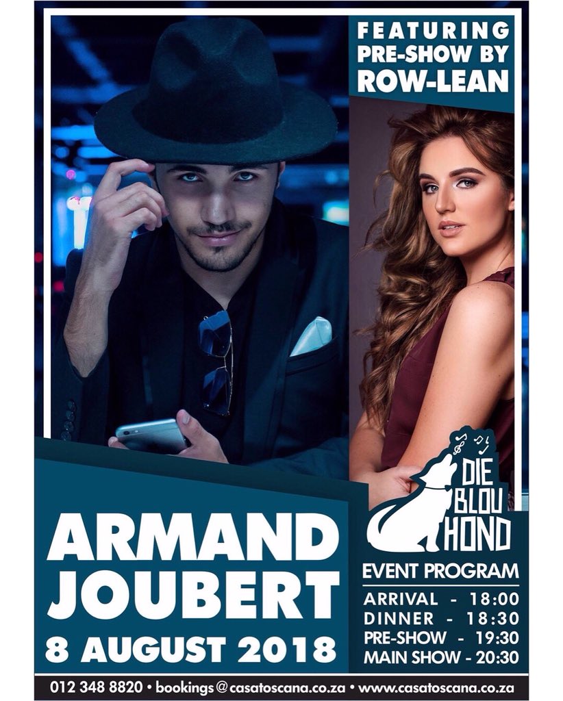 armandjoubert7's tweet photo. This week is your last chance to get tickets for my show at @DieBlouHondTuis the 8th of August.
🎶✨

Book your tickets here:
https://t.co/6Vm1VsN6AK https://t.co/XoinXelfba
