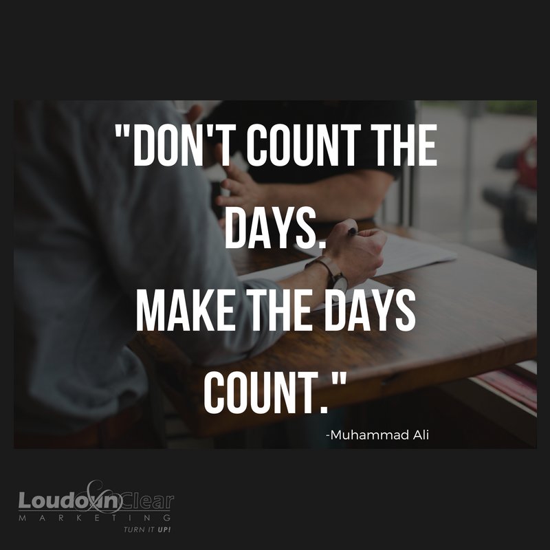 Make your use of time worthwhile. Spend time doing what matters!

#MotivationMonday #MakeItCount