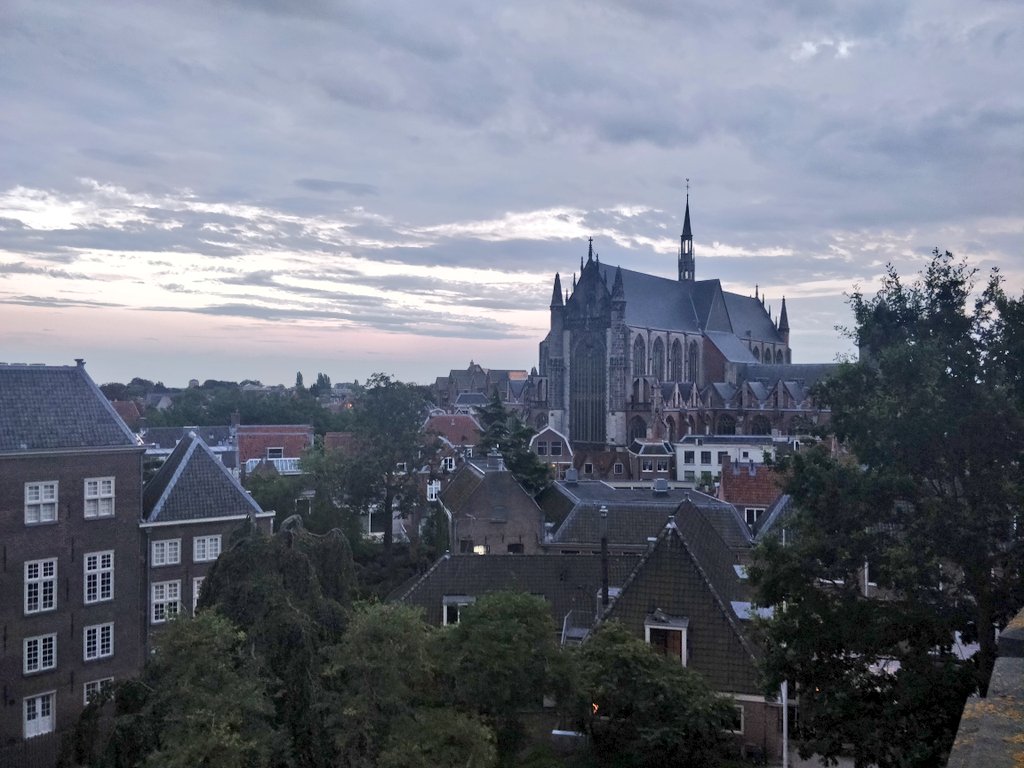 The view from the top of #AoTLeiden's bar. A nice thing to admire after the awesome astronomy and beer!