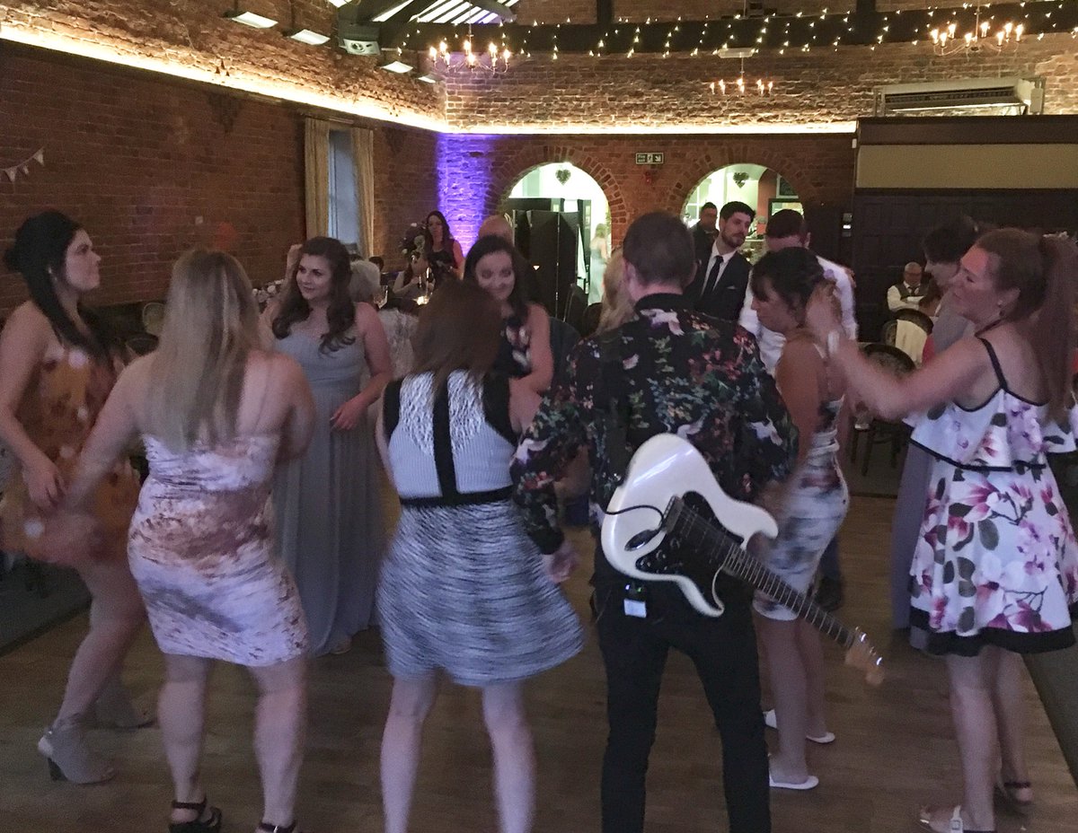 monstaballrock's tweet photo. Emily &amp; Richard’s wedding party &amp; some #flossing on the dancefloor! #weddingparty #weddingband #dancing #fun #bride #groom https://t.co/8KeNTuQzSo