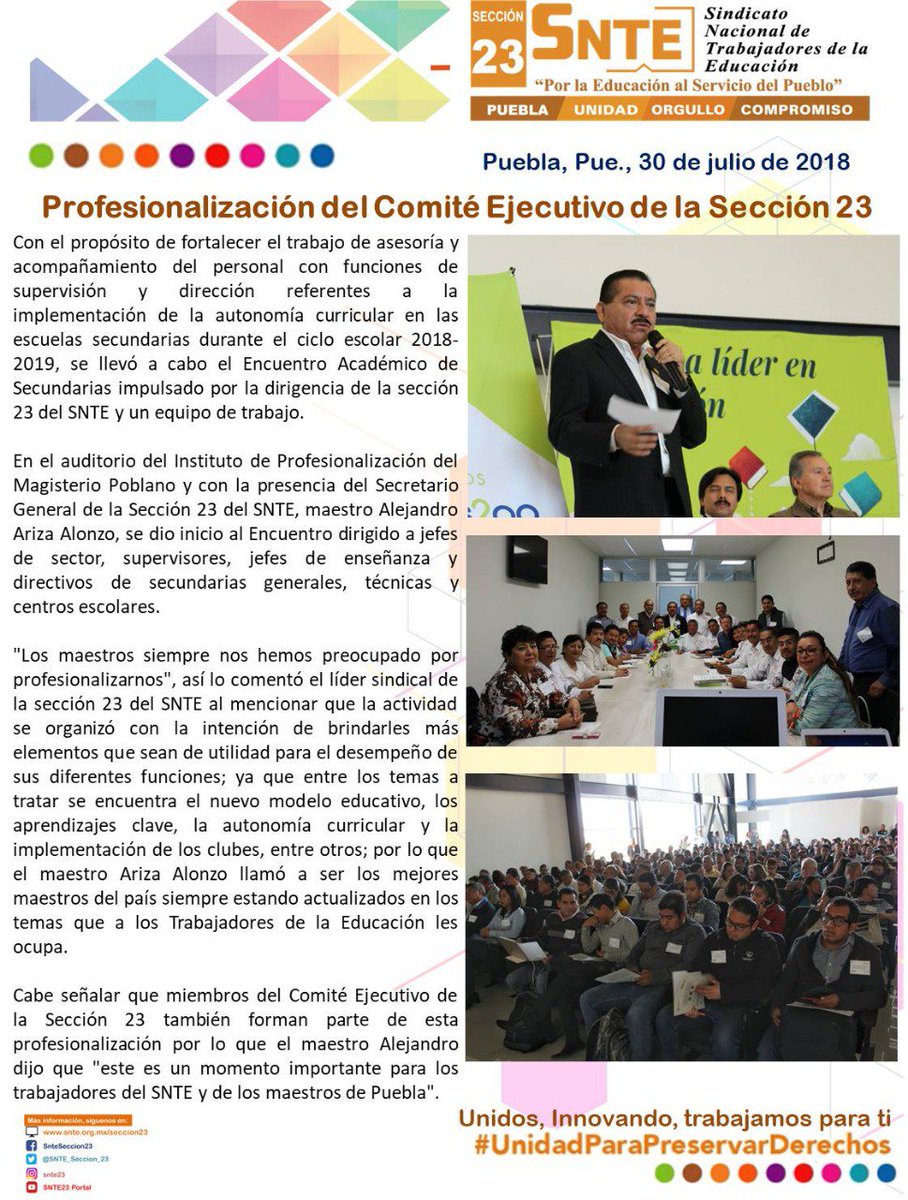 SNTE_Seccion_23's tweet photo. Profesionalización del Comité Ejecutivo de la Sección 23 https://t.co/nCcJqC9wMH