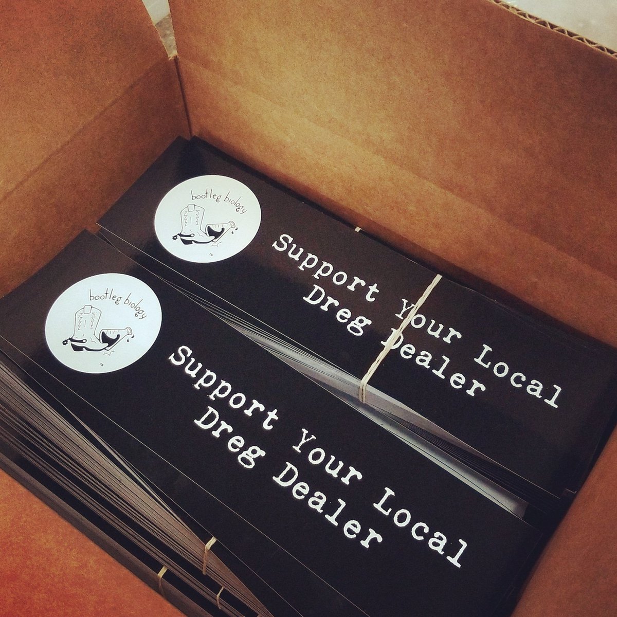BootlegBiology's tweet photo. Special treat for those who supported Bootleg during the recent Homebrew Culture Pre-Sale!
Orders start going out today! You'll receive an email with tracking number when yours ships.
#bumpersticker #dontpullmeover https://t.co/BWhnrqizR3
