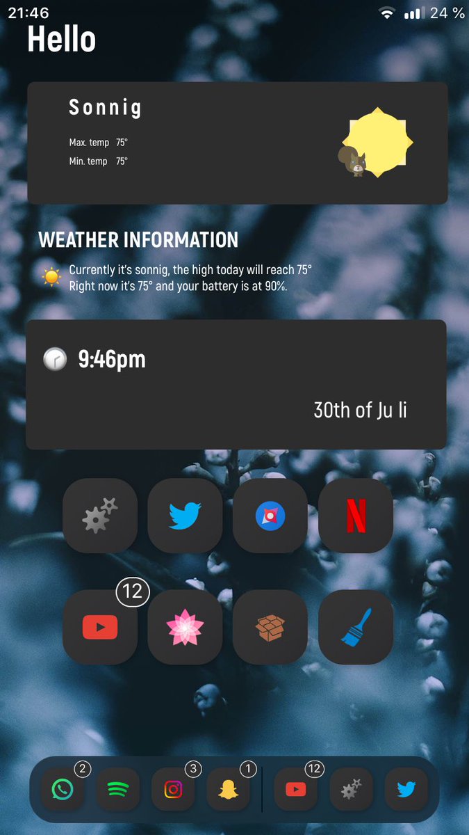 iL0veC00kies's tweet image. Out of The Dark setup #LotusDark Tweaks : #XenHtml #Movable9 #FloatyDock #Boxy3 Widget : Setup.1 Dark (I make it dark)  Phone is Iphone 6 11.3.1  Wallpaper i get on vexillum App