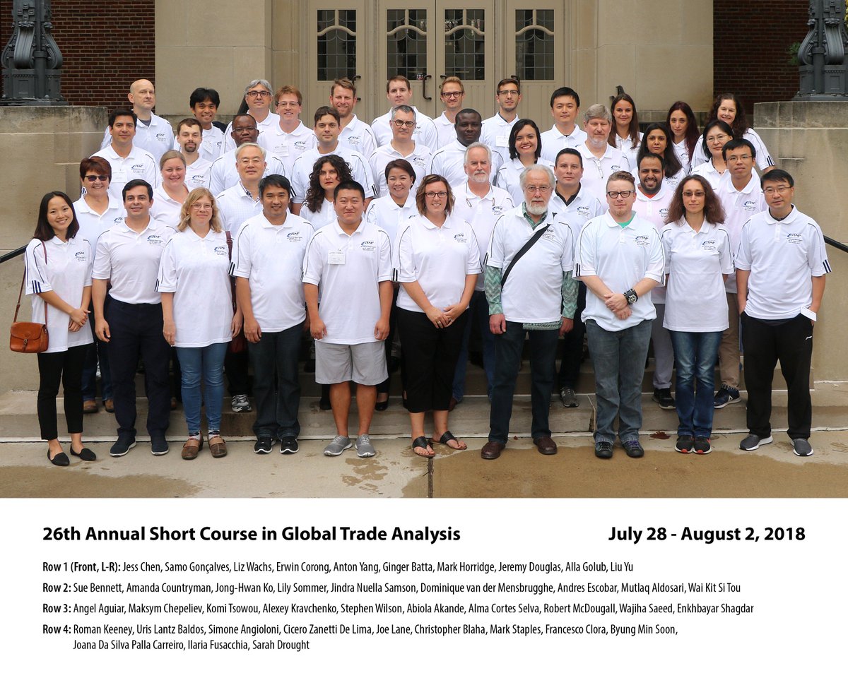GTAP_Purdue's tweet photo. #GTAP Short Course - Class of 2018 https://t.co/t2GrZh6k9m
