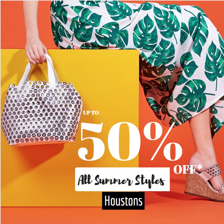 houstonsekn's tweet photo. Refresh your look with must-have Summer Styles while you still can... 👜👛

Enjoy up to 50% off handbags.See participating brands in-store.#HoustonsSummerSALE https://t.co/qnhBkR11Zp