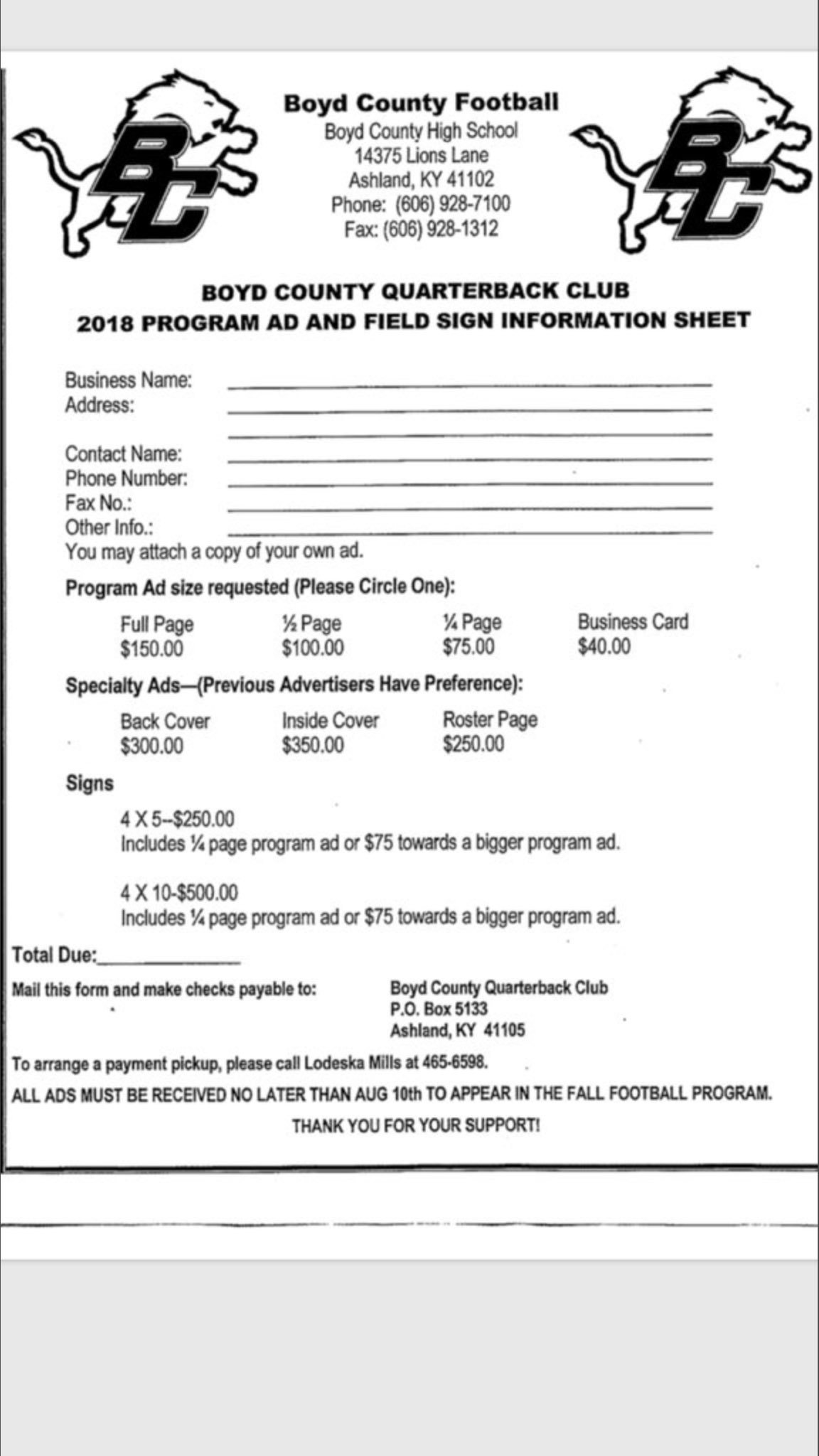 Boyd County Football on Twitter "Please help support be a part of Boyd