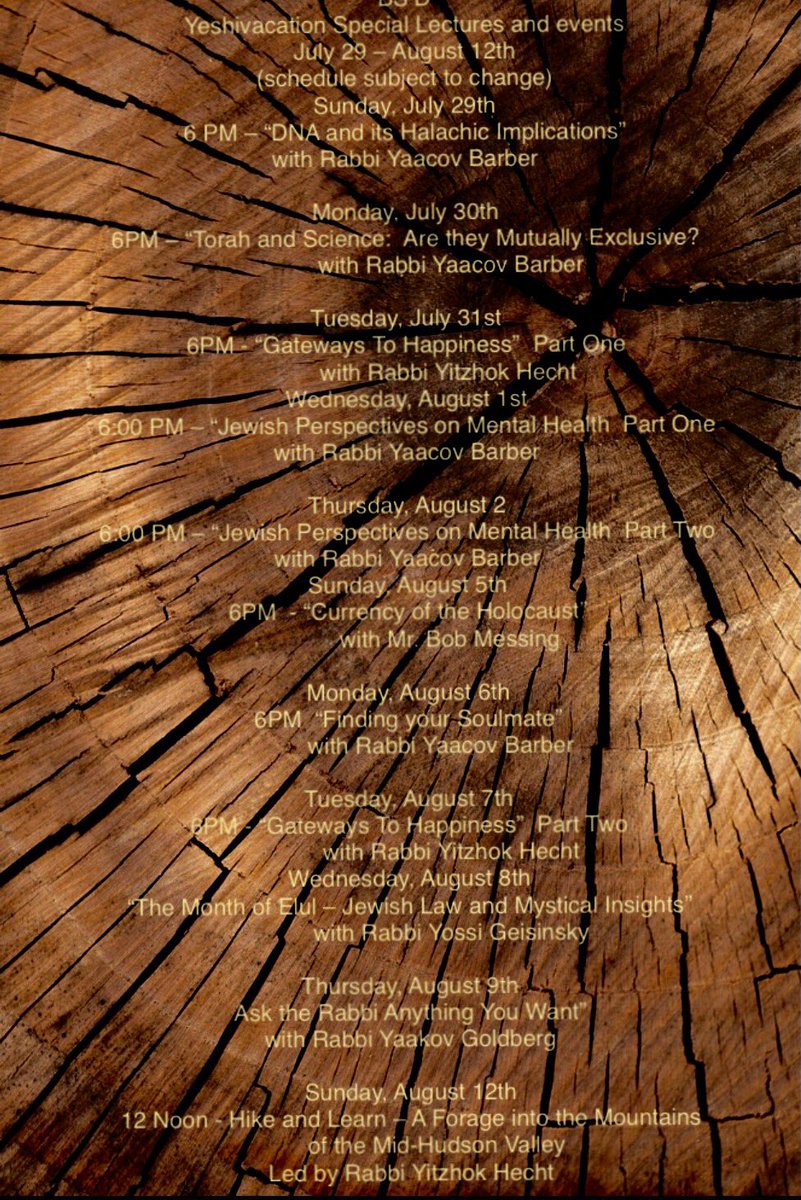 Schedule is out! Still a few spots left- hurry!