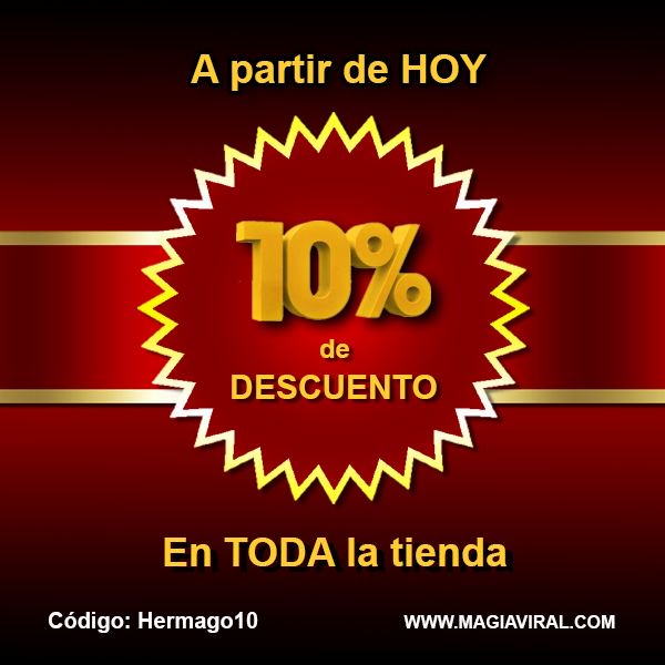 MagiaViral's tweet photo. ¿Qué onda?😉✌️

¡HOY arrancamos PROMOCIÓN!. TODA LA TIENDA al 10% de DESCUENTO, recuerden utilizar el código HERMAGO10 para que se les pueda validar.👀👏 Vigencia del 30 de Julio al 12 de Agosto de 2018.

Sólo en: https://t.co/ULEfVBiJW7

#mago #magia #magiaviral #amolamagia https://t.co/oRY4RPLqKj