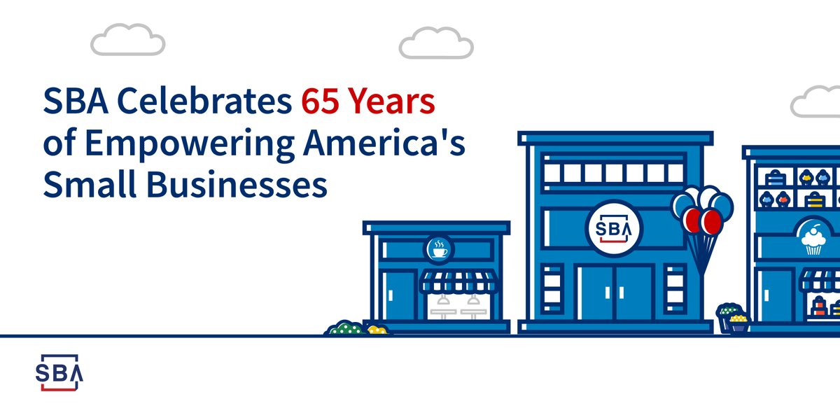 SBADFW's tweet photo. Today SBA celebrates 65 years of helping Americans achieve their dreams of #entrepreneurship! Join us in wishing our great agancy a Happy Birthday! https://t.co/2PvGfUa0Dz