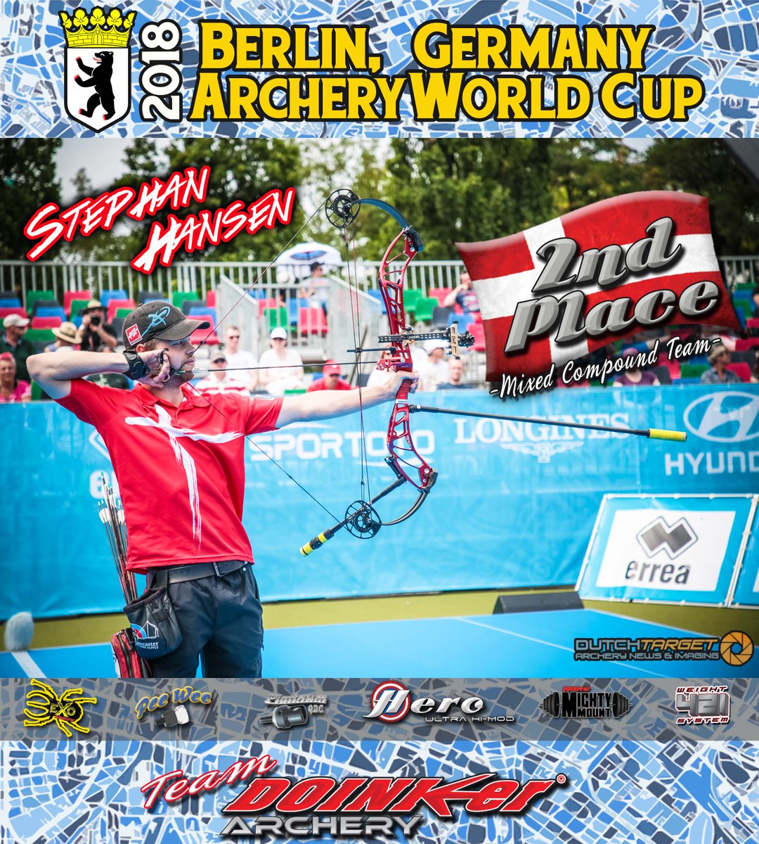 DoinkerStabs's tweet image. Congratulations to Team Doinker&apos;s Stephan Hansen of Denmark on his 2nd Place Win at the 2018 Berlin Hyundai Archery World Cup. #TeamDoinker #BerlinWorldCup #Winning #Doinker #Archery