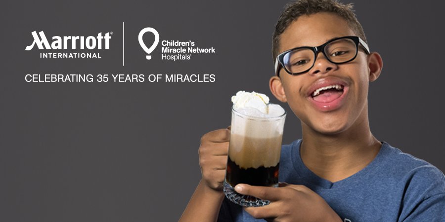 MarriottIntl's tweet photo. Aug 6 is #RootBeerFloatDay! Participating hotels across North America will set up root beer float stands to raise funds for their local @CMNHospitals. We've raised $120M over the years. Learn more about our partnership journey: https://t.co/Xjsl7fuU7u #FloatsForKids https://t.co/A3b4CbCwCT