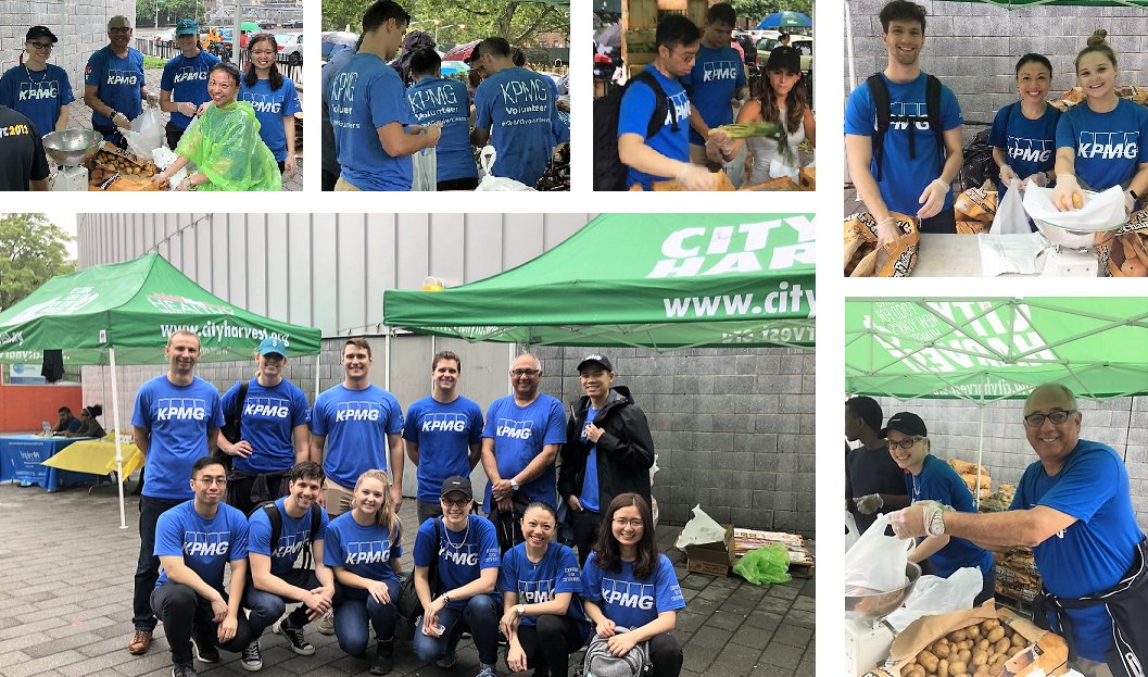 KPMGUS_News's tweet photo. Members of KPMG's Insurance practice volunteered with @CityHarvest to serve more than 8,000 lbs of food in New York City.  #teamspirit #KPMGInsurance #Cityharvest https://t.co/tG5xwWLyYN