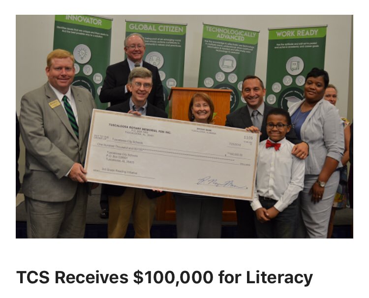 AngieFMorrison's tweet photo. Thank you @RotaryofTusc for making a $100,000 donation to expand the Book Buddies Program at @MLK_Elem_TCS 📚 https://t.co/qfJMi3eBD5