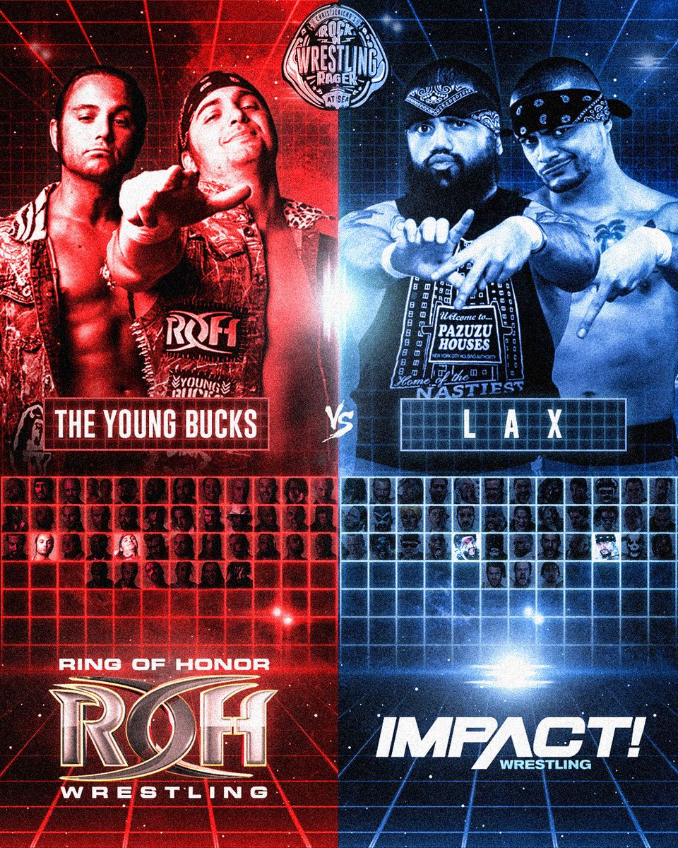 ROH vs IMPACT WRESTLING Poster for The Young Bucks vs LAX r/ROH