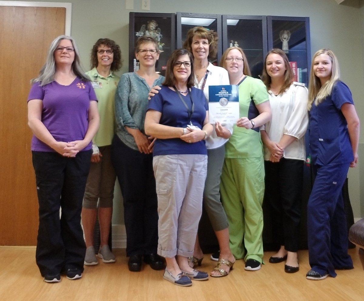 HealthHancock's tweet photo. Our Hospice Unit was recently awarded the SHPBest CAHPS Hospice Award!! They were ranked in the top 20%, which means that they have made family and caregiver satisfaction a priority and have been rewarded for their efforts. Congrats! #SHPBest https://t.co/vM8hD4AQKo