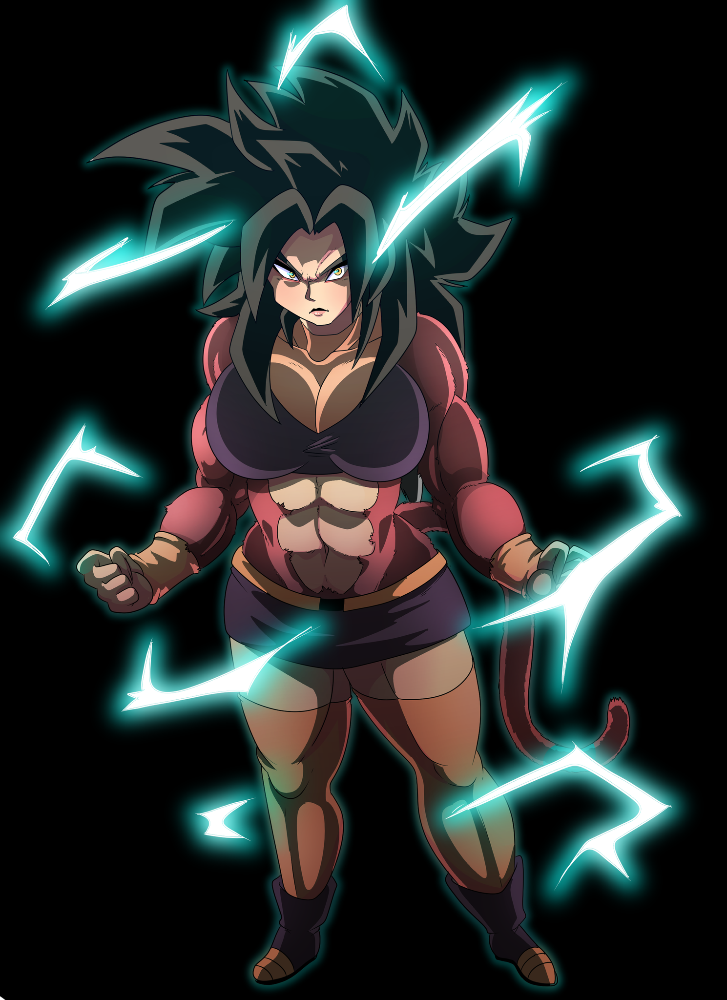 Commission I did today, a Super Saiyan 4 OC named Ziva from over on the Dra...