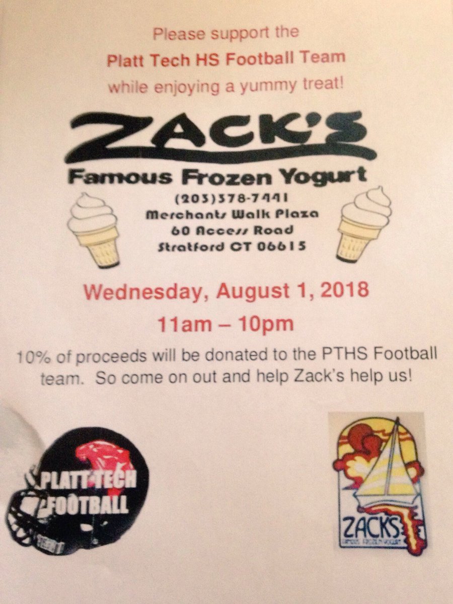 fball_p's tweet photo. Come in support #Platttech this Wednesday. Special thanks to #Zacks Famous Frozen Yogurt https://t.co/04mWqKPKNw
