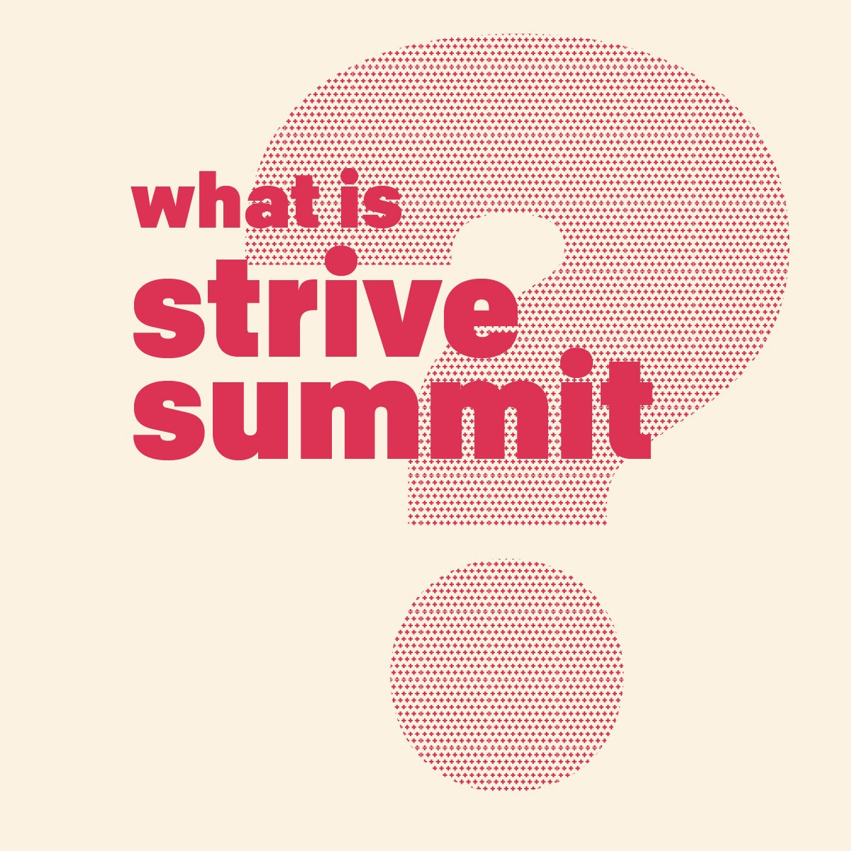 Strive to be your best. The name of this summit comes from our desire to constantly grow and become our best. It was always intended to be different.