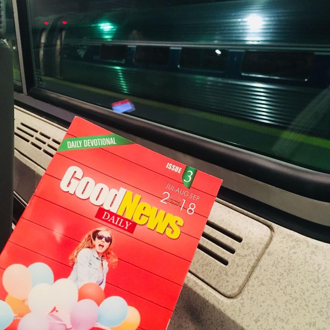 UebertAngel's tweet photo. The GOOD NEWS DAILY got on the train today in Washington DC. Spread the word and spread the Prophetic word of God in this devotional TODAY !!!! https://t.co/d6GpeRqmrQ