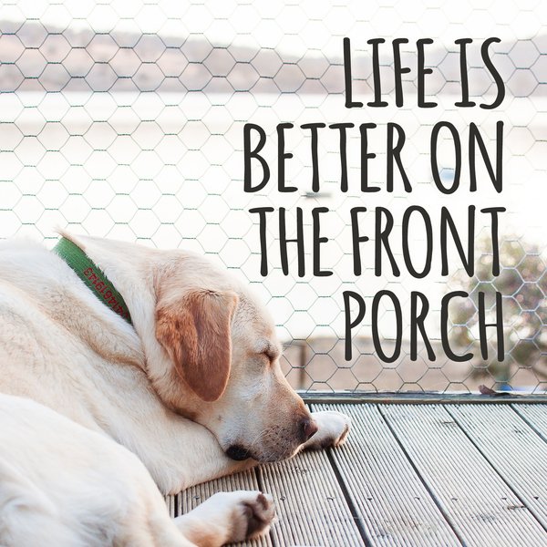 Wind chimes, front porch, good dogs, wood floors ... #CaughtUpInTheCountry